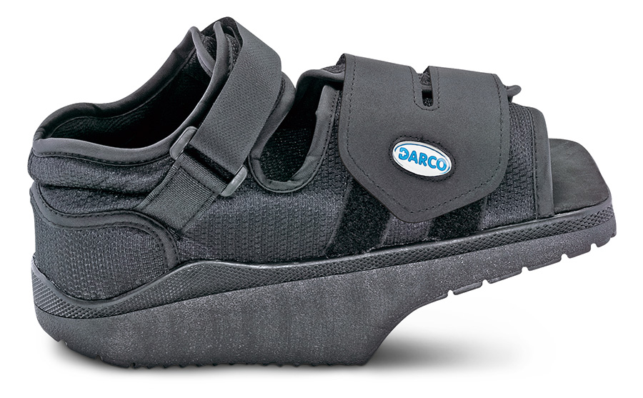 Darco R Vorfußentlastungsschuhe
speziell zur Entlastung und zum Schutz des Vorfußes z.B. zur Abheilung von Vorfußulcerationen oder nach Hallux Valgus
Operationen, oder Hammerzehen / Krallenzehen-OPs